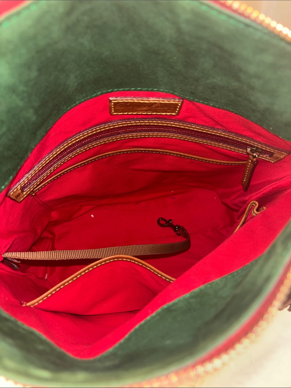 Dooney & Boutke Genuine Leather Tan Hobo Shoulder Bag Tassel western Classic - Picture 7 of 10